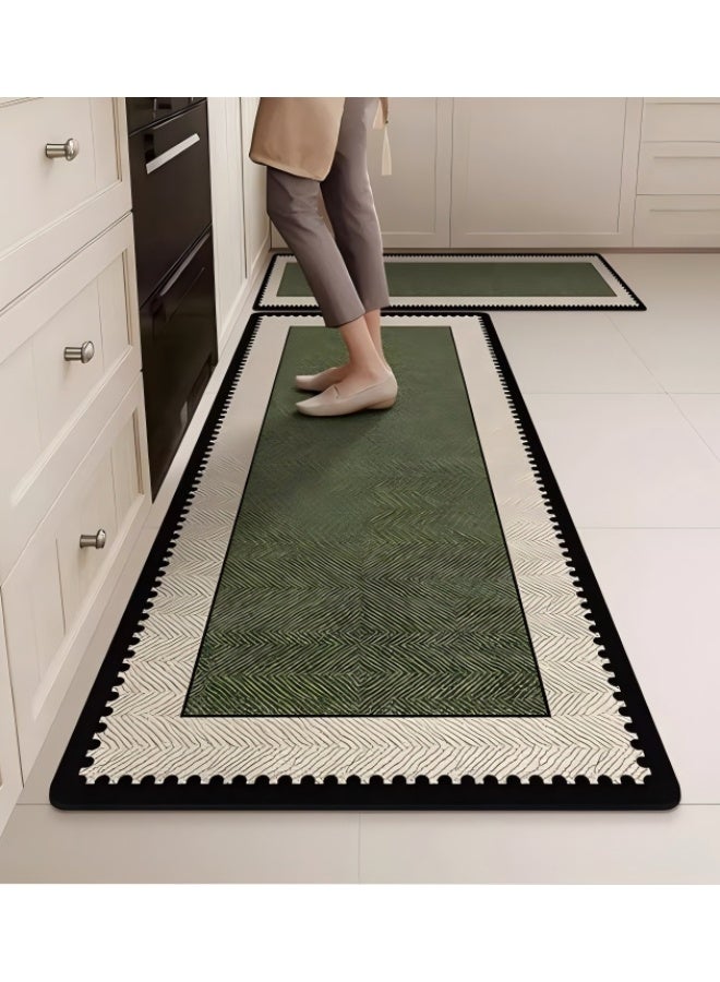 2 PCS Kitchen Mat, Water Absorbent and Quick Drying Kitchen Rugs, Non-slip Kitchen Carpets (40 * 60+40 * 120 cm) - Image 1